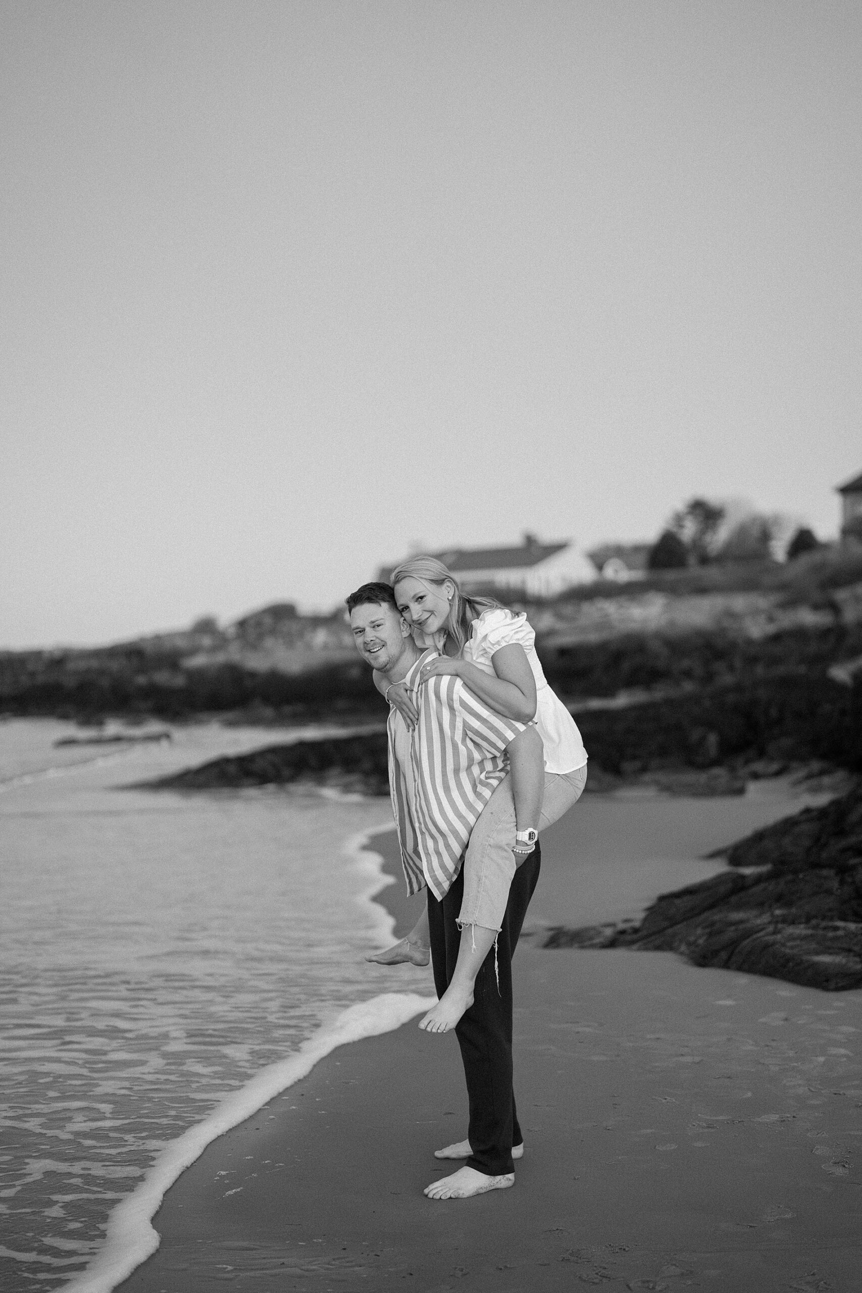 timeless engagement session on the beach