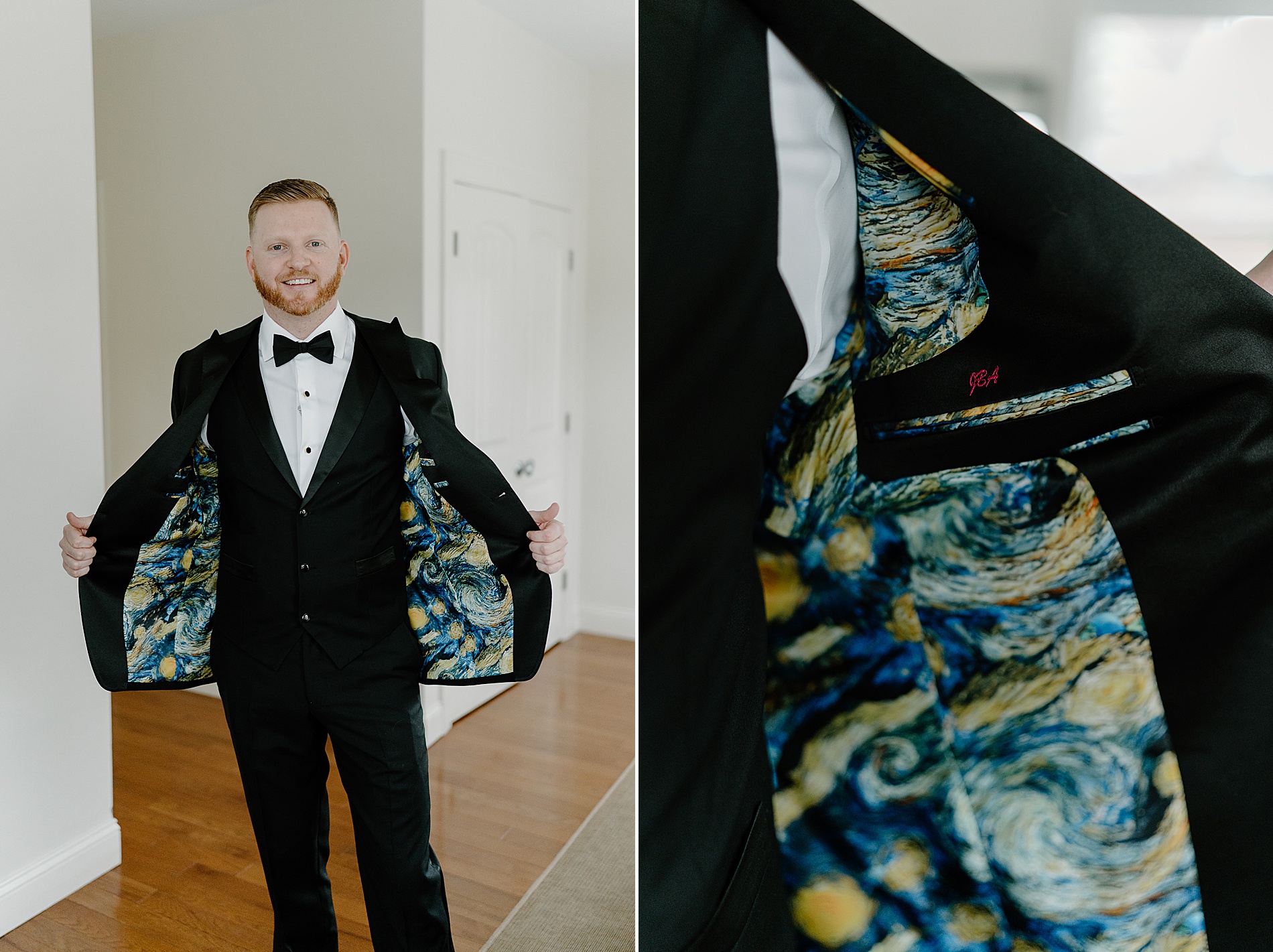 groom's custom suit jacket