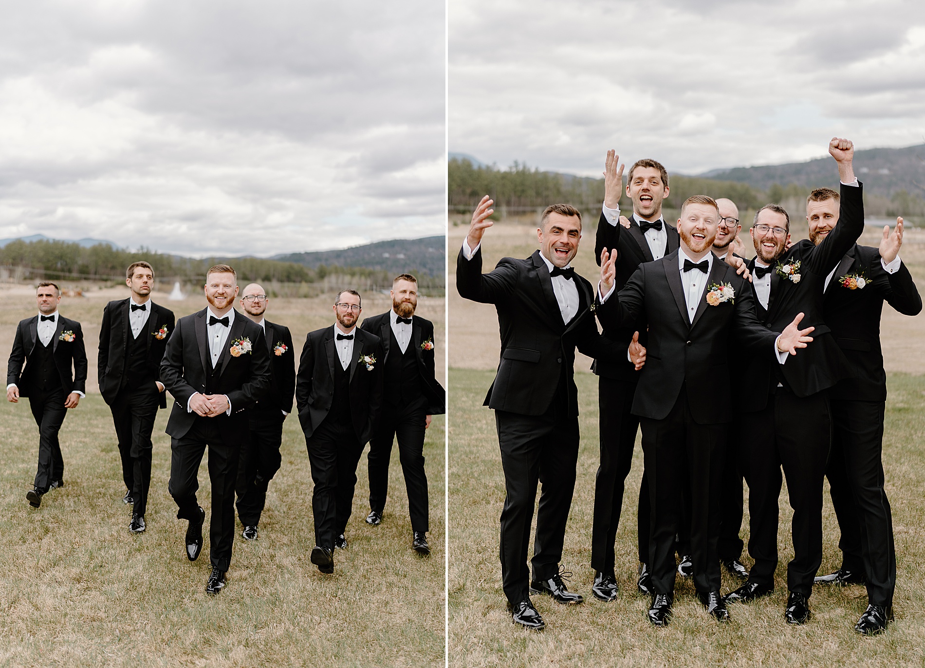 candid groomsmen portraits 