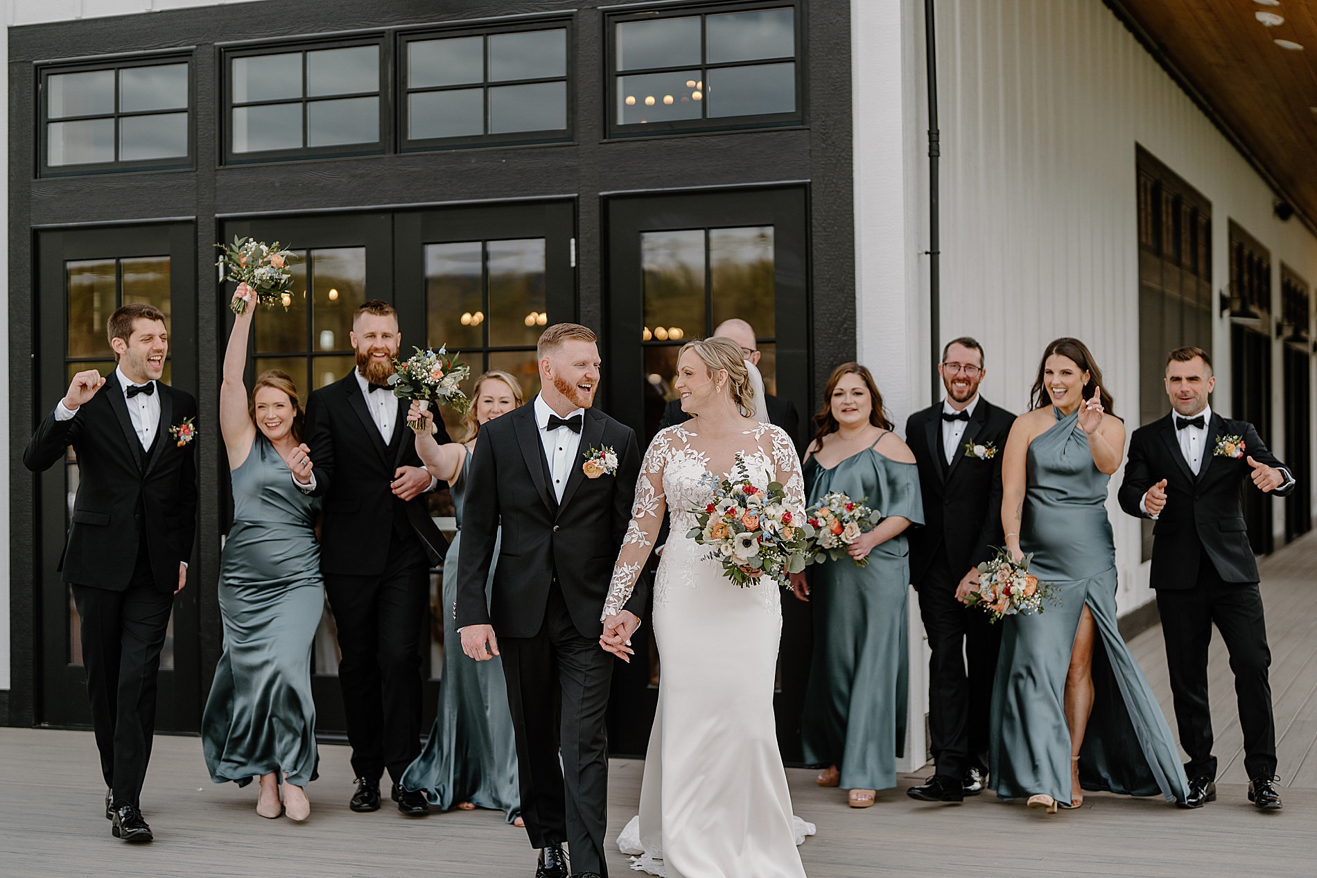 wedding party portraits from Owl's Nest Resort Wedding 