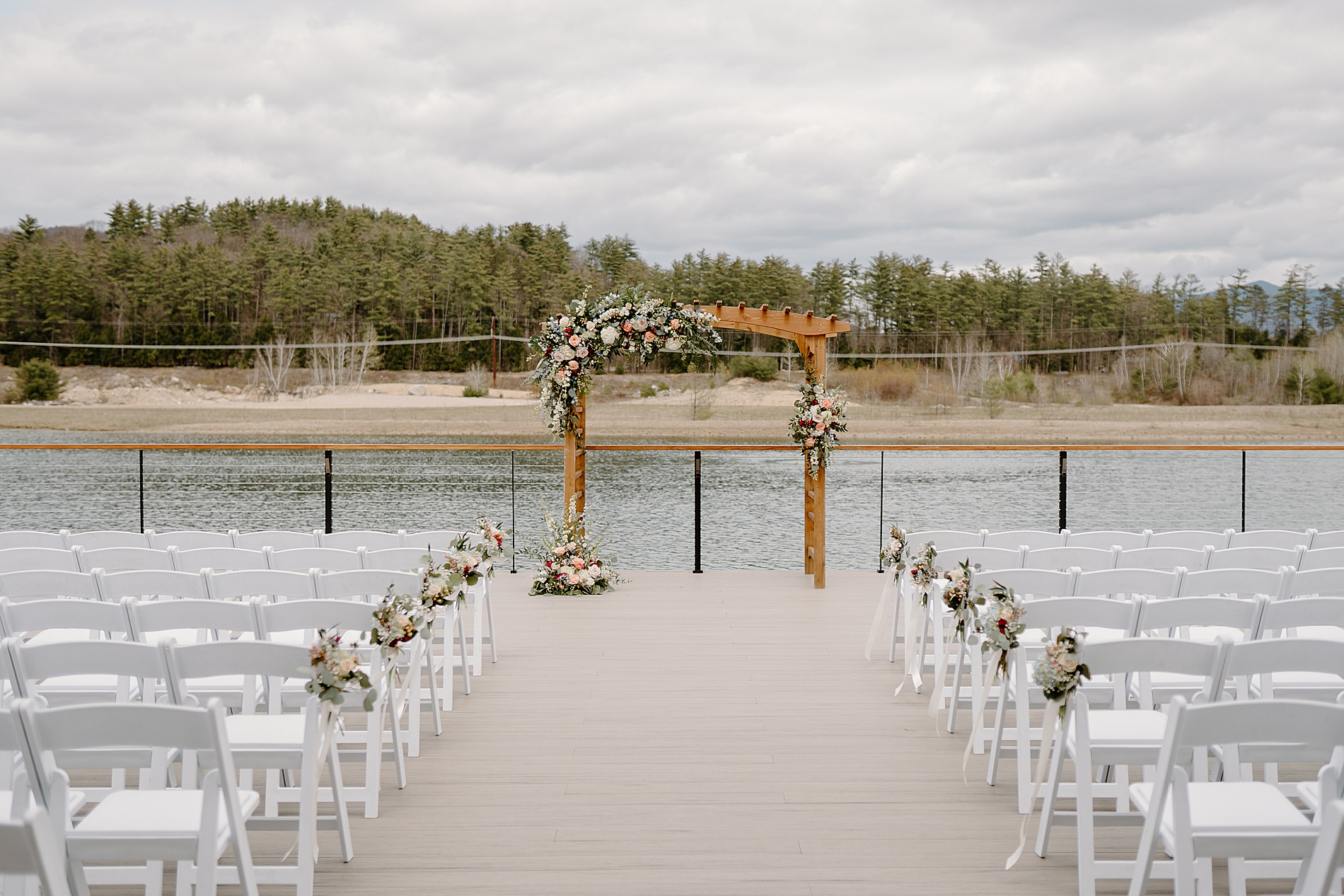 waterfront wedding at Owl's Nest Resort 