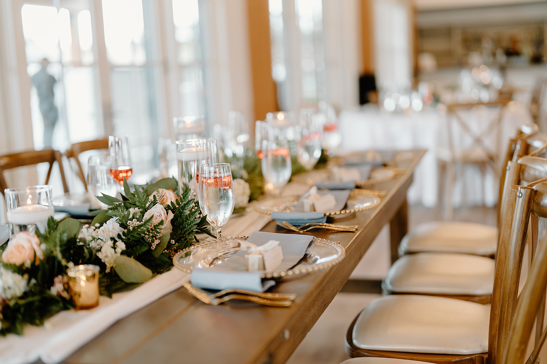 wedding reception tablescape