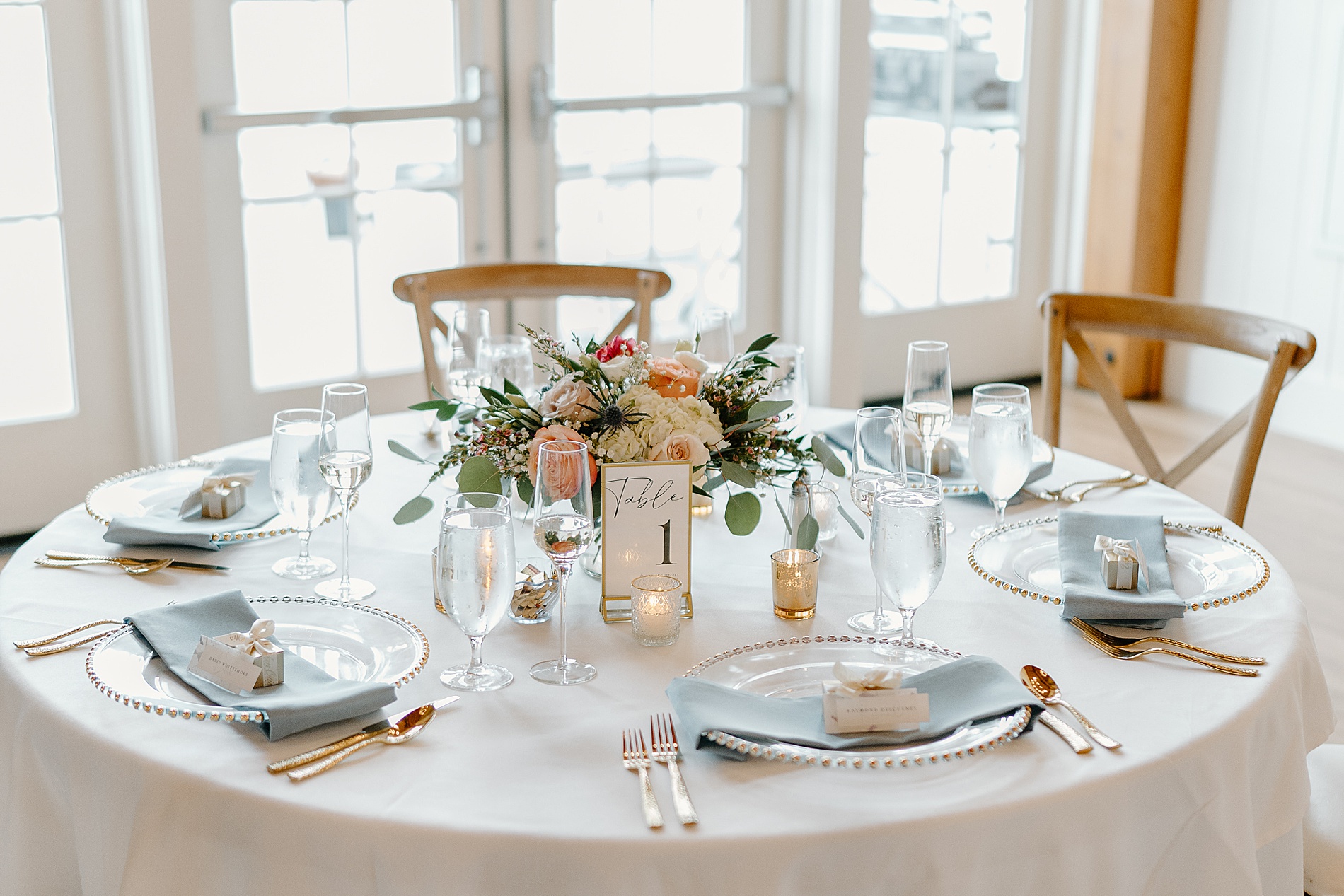 elegant wedding tablescape 