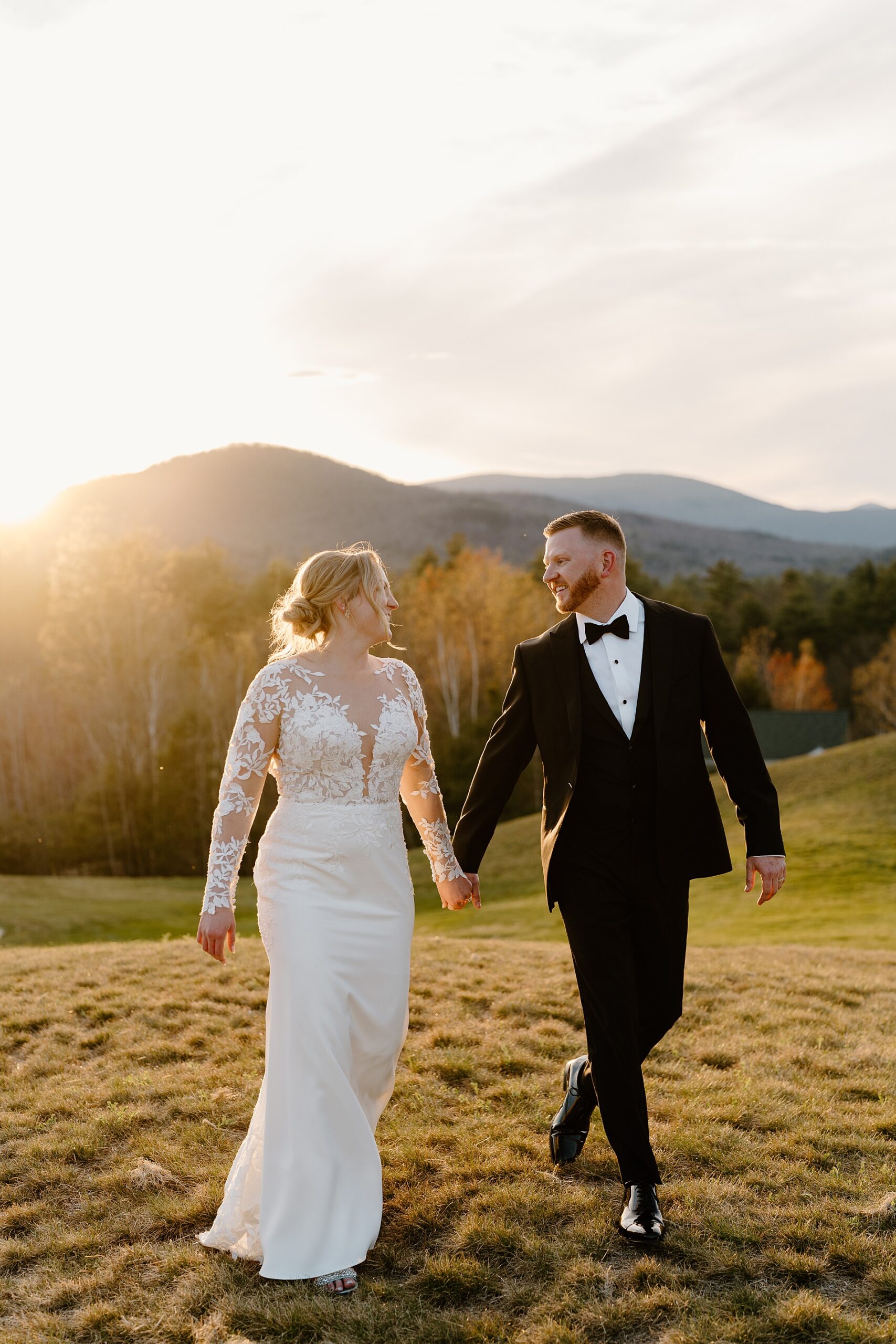 sunset wedding portraits