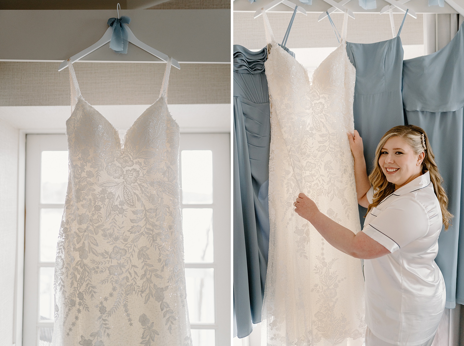 bride with wedding dress 
